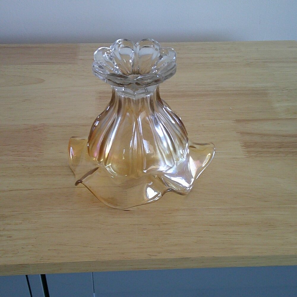 Cardinal Art Glass Candy dish Compote Ruffle Bowl with pedestal - Picture 5 of 5
